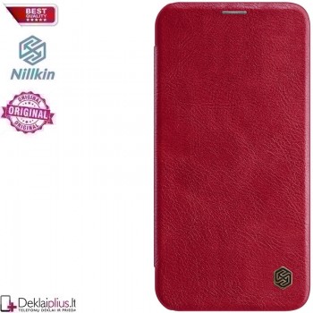 Odinis dėklas Nillkin qin serijos - raudonas (Apple Iphone 12 Mini) Odinis dėklas Nillkin qin serijos - raudonas (Apple Iphone 12 Mini)
